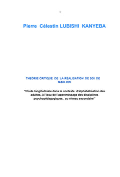 Theorie critique de la realisation de soi de Maslow
