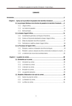 Procedures de Passation de Marches A Sonatrach, etude critique