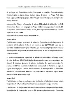 Procedures de Passation de Marches A Sonatrach, etude critique