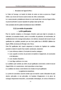 Procedures de Passation de Marches A Sonatrach, etude critique