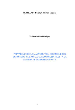 Malnutrition chronique