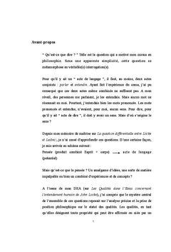 Le statut des qualites dans la philosophie moderne