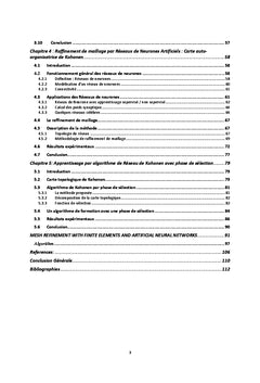 Methode des elements Finis et Carte auto-organisatrice de Kohonen (SOM)