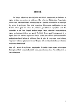 Les actions de preference