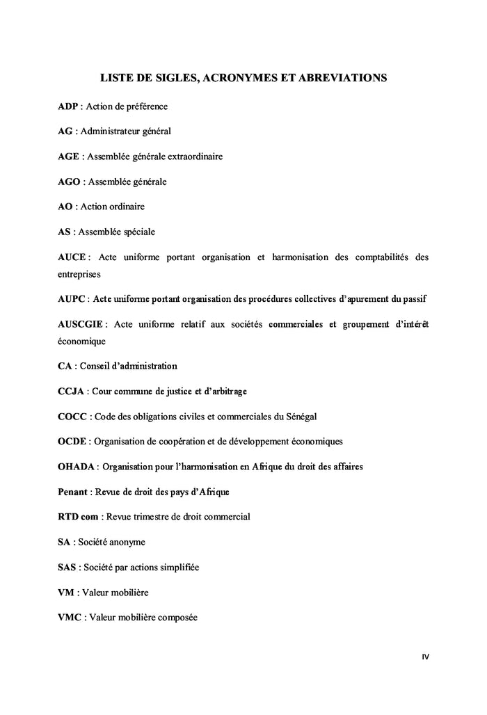 Les actions de preference