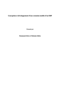 Conception et developpement d'une extension mobile d'un eRP