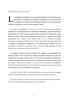 Conception et developpement d'une extension mobile d'un eRP