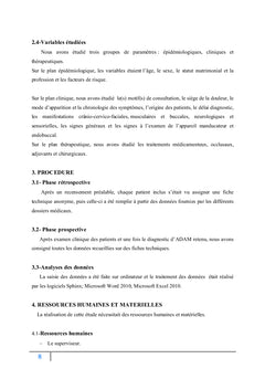 Algies et Dysfonctionnements de l'Appareil Manducateur