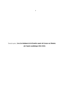 Representations sociales et enseignement de l'histoire nationale (RDC)