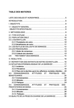 Prise en charge de la diarrhee de l'enfant par l'association SRO/Zinc
