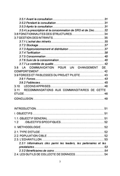 Prise en charge de la diarrhee de l'enfant par l'association SRO/Zinc