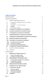 Implantation d'une solution GPAO