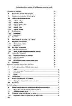 Implantation d'une solution GPAO