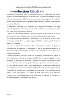 Implantation d'une solution GPAO