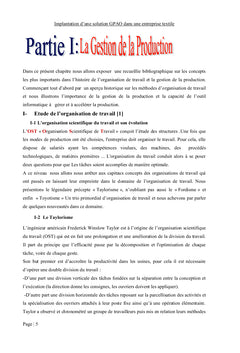 Implantation d'une solution GPAO