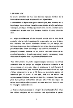 Effet de la poudre de Tephrosia vogelii dans la conservation de niebe