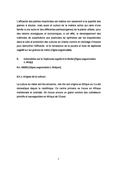 Effet de la poudre de Tephrosia vogelii dans la conservation de niebe
