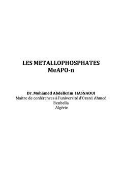 Les metallophosphates MeAPO-n