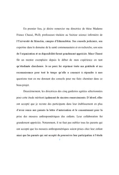 Le risque de surpoids chez les enfants d'Age prescolaire