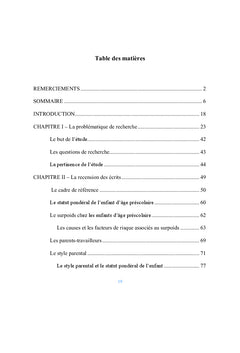 Le risque de surpoids chez les enfants d'Age prescolaire