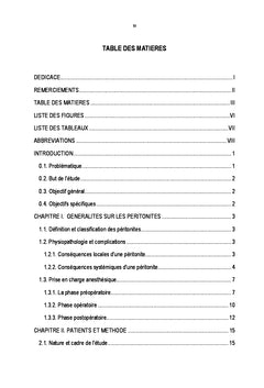 Anesthesie pour peritonite aiguë generalisee