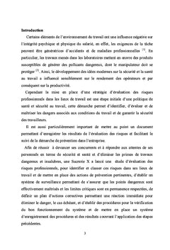 Management du risques sanitaire professionnel dans une agro-industrie