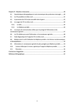 Usage des TIC dans le transfert et l'echange d'informations agricoles