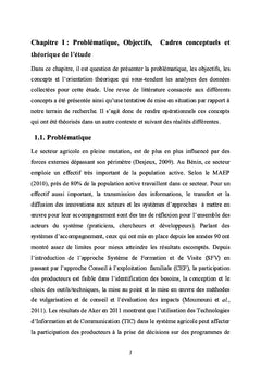 Usage des TIC dans le transfert et l'echange d'informations agricoles