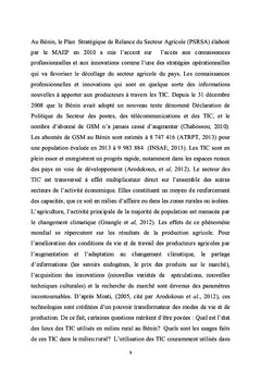 Usage des TIC dans le transfert et l'echange d'informations agricoles