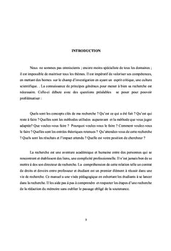 Introduction a la redaction des memoires et a la soutenance