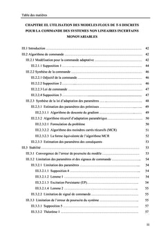 Exploitation des systemes flous de Takagi-Sugeno discrets