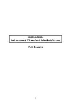 Histoire & fiction: Analyses autour de L'île au trésor de RL Stevenson