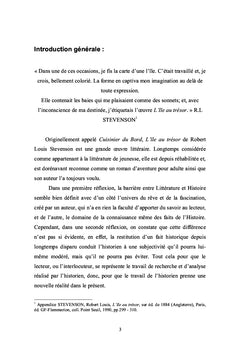 Histoire & fiction: Analyses autour de L'île au trésor de RL Stevenson