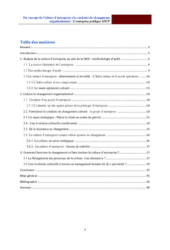 Le role de la culture d'entreprise et changement organisationnel