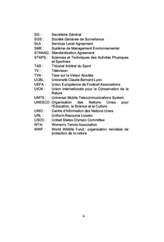 Modalites de la Gouvernance des Federations Internationales Sportives