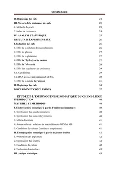 Callogenese et embryogenese Somatique du Chène-liège Quercus suber L.