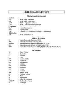 Callogenese et embryogenese Somatique du Chène-liège Quercus suber L.