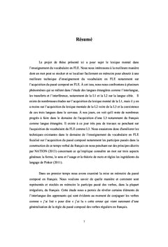 Le Lexique Mental dans l'enseignement du vocabulaire en FLE
