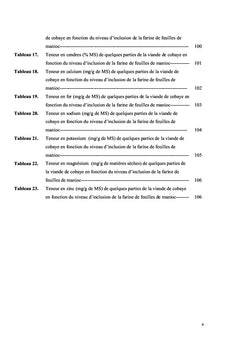Elevage et Alimentation du cobaye
