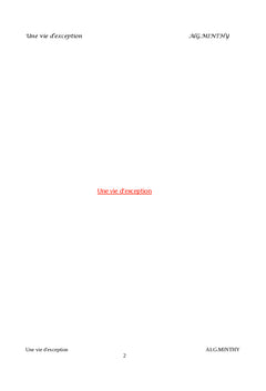 Une vie d'exception