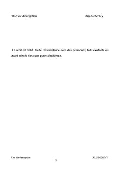 Une vie d'exception