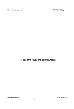 Une vie d'exception