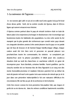 Une vie d'exception