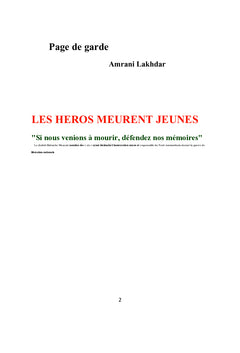 Les Heros meurent Jeunes