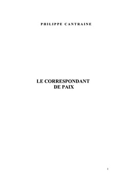 Le Correspondant de paix