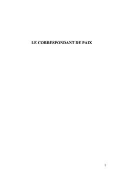 Le Correspondant de paix
