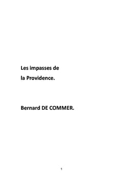 Les impasses de la Providence