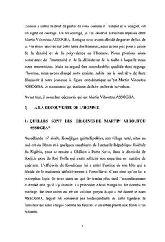 Le parcours d'un grand combattant: Martin Vihoutou Assogba