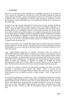 Le divin dilemme de soeur Sophie