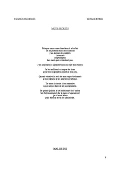 Vacarme des silences poesies